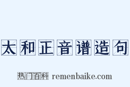 太和正音谱造句是什么意思的图片